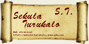 Sekula Turukalo vizit kartica